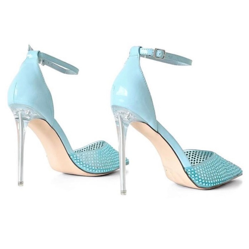 Steve Madden Alisha Pump/ light Blue Pointy Stiletto Heels. Size 8 - Picture 5 of 16